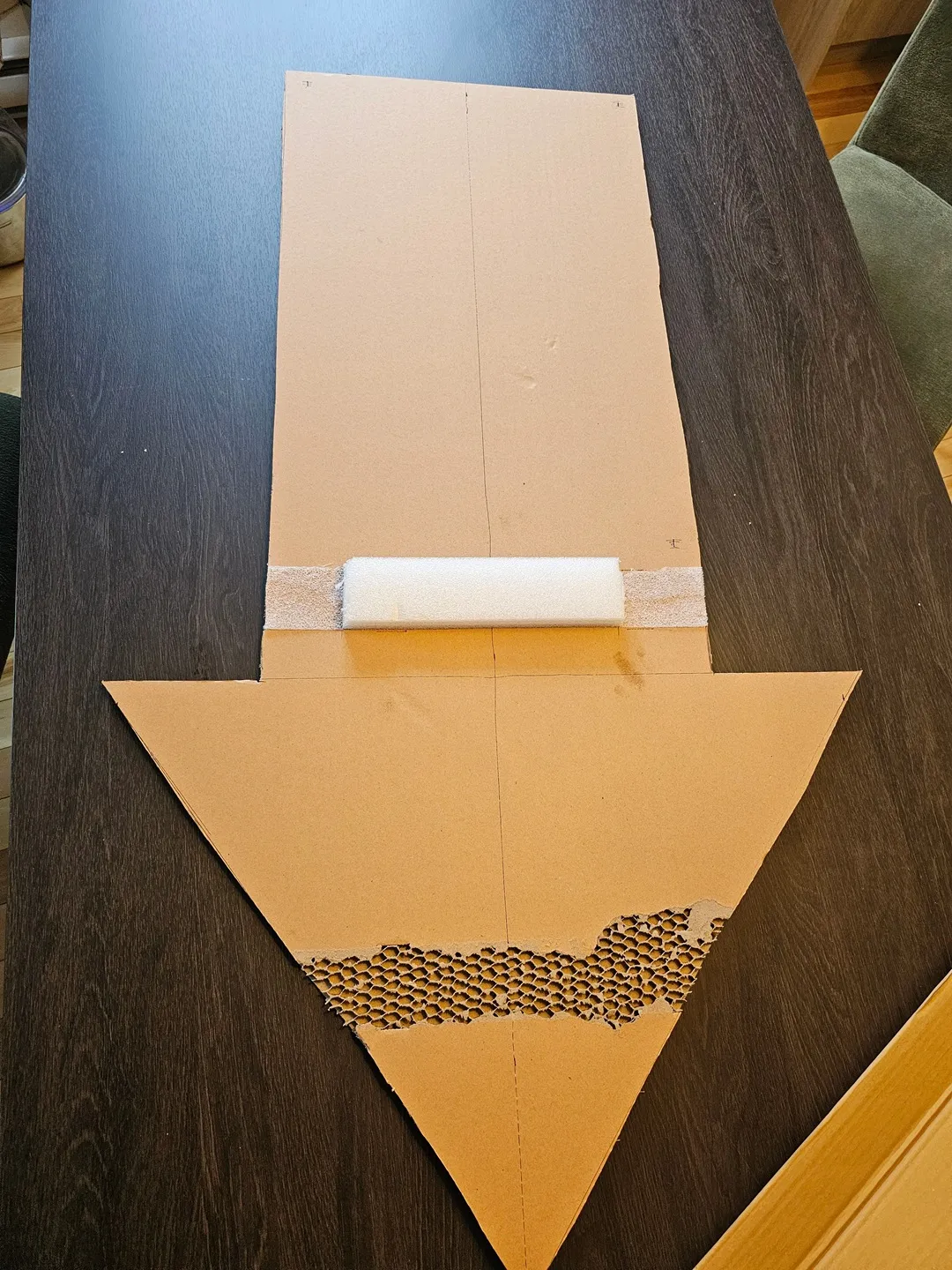 Cut out cardboard arrow