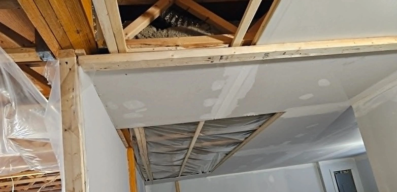 Basement renovation construction site