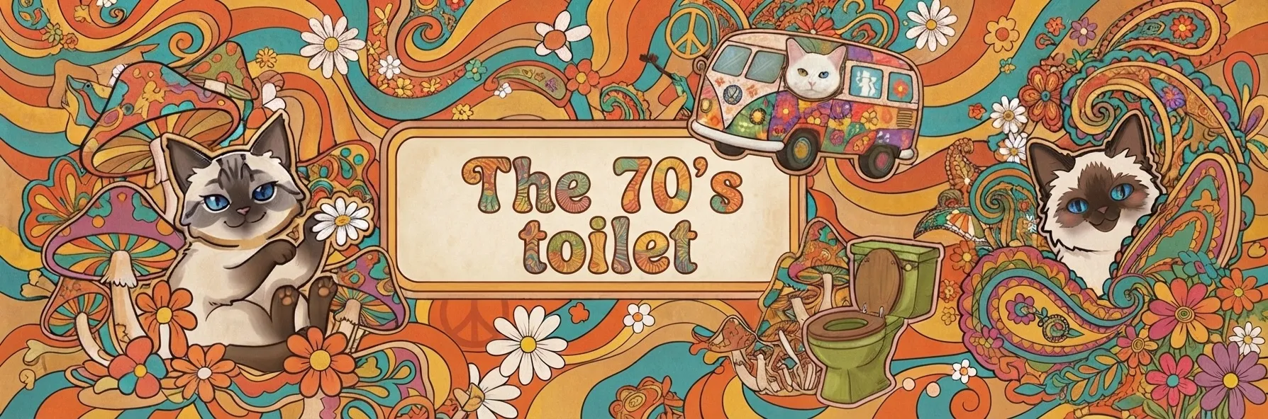 70s Toilet Banner